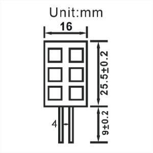 G4 gu4 6 smd lang afmetingen led lamp boot verliuchting multie voltage 10-30v 12v 24v warm wit