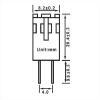 Afmetingen G4 GU4 led staaf multivoltage 12v 24v warm wit voor boot camper caravan