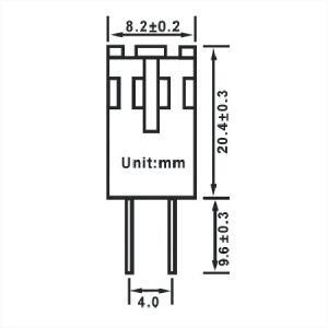 Afmetingen G4 GU4 led staaf multivoltage 12v 24v warm wit voor boot camper caravan
