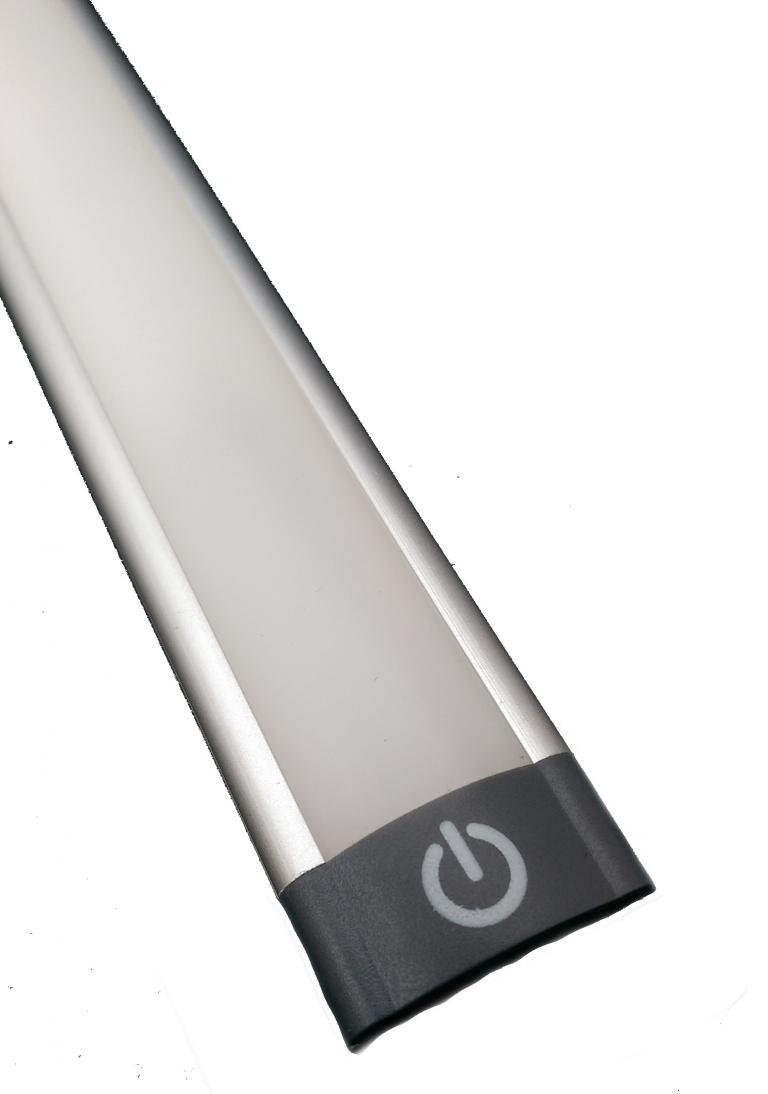 LED Opbouw onderbouw licht bar met melkglas en TOUCH Schakelaar 12v 24v 10 30 volt