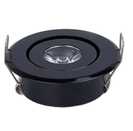 24v Mini Inbouwspot Kantelbaar Zwart