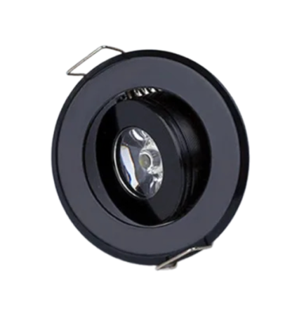 24v Mini Inbouwspot Kantelbaar Zwart 24-30v