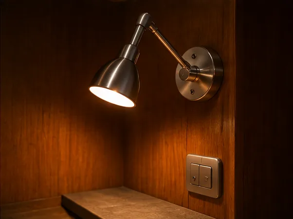 Leeslamp en sfeervolle verlichting aan boord