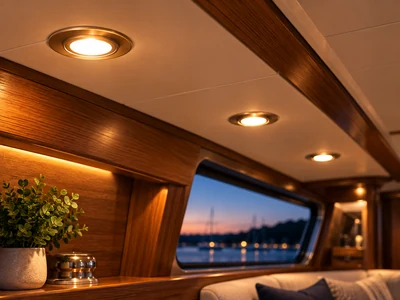 Inbouwverlichting aan boord van een boot