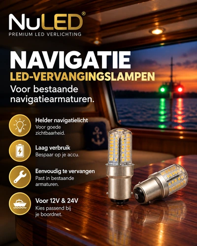 LED vervangingslampen voor bestaande navigatiearmaturen