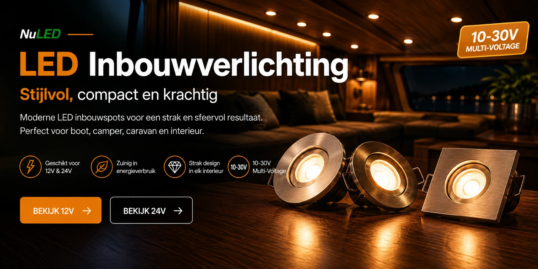 LED inbouwverlichting voor 12V en 24V